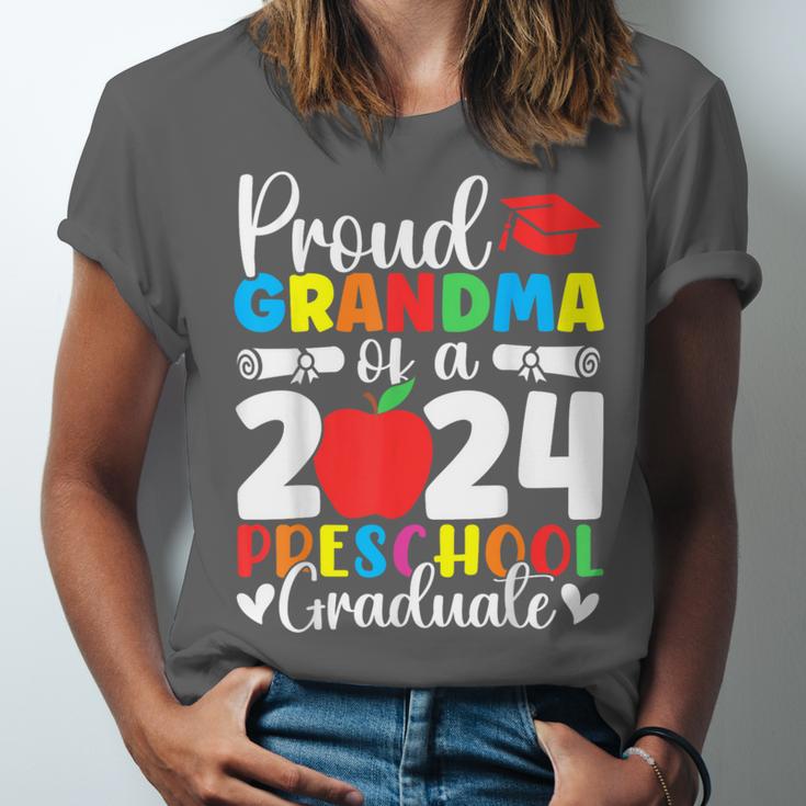 Proud Grandma Of Class Of 2024 Preschool Graduate Graduation Unisex Jersey T-Shirt