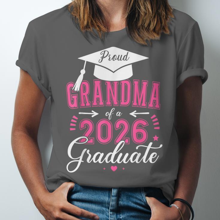 Proud Grandma Of a Class Of 2026 Graduate For Graduation Unisex Jersey T-Shirt