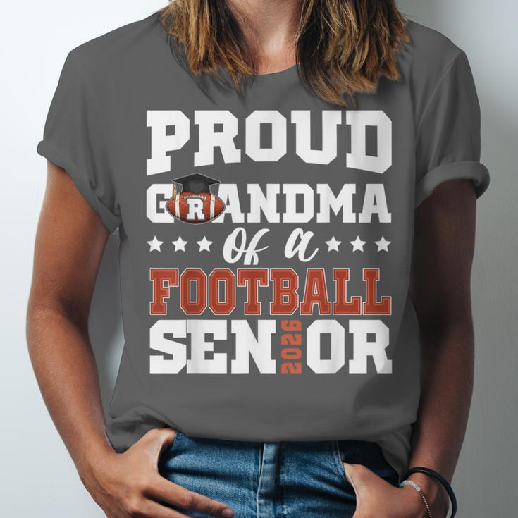 Proud Grandma Of a Football Senior 2026 Graduation Unisex Jersey T-Shirt