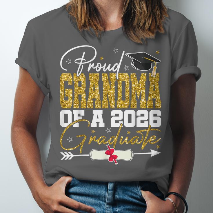 Proud Grandma Of Senior 2026 Graduate Family Graduation 2026 Unisex Jersey T-Shirt