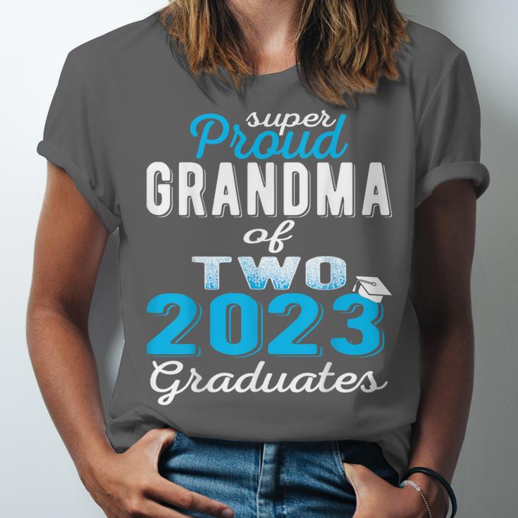 Proud Grandma Of Two 2023 Graduate Class 2023 Graduation Unisex Jersey T-Shirt
