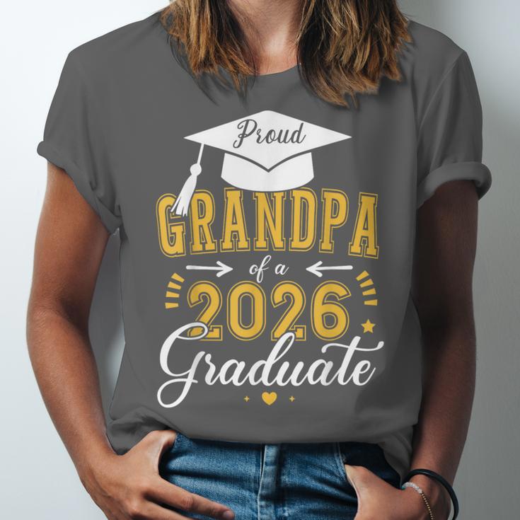 Proud Grandpa Of a Class Of 2026 Graduate For Graduation Unisex Jersey T-Shirt