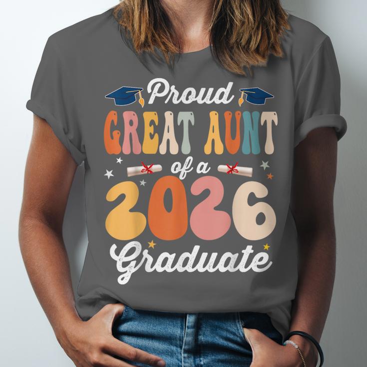 Proud Great Aunt Of a Class Of 2026 Graduate Graduation Unisex Jersey T-Shirt