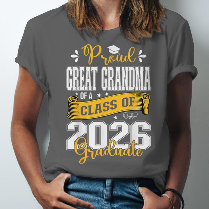 Proud Great Grandma Of a Class Of 2026 Graduate Graduation Unisex Jersey T-Shirt