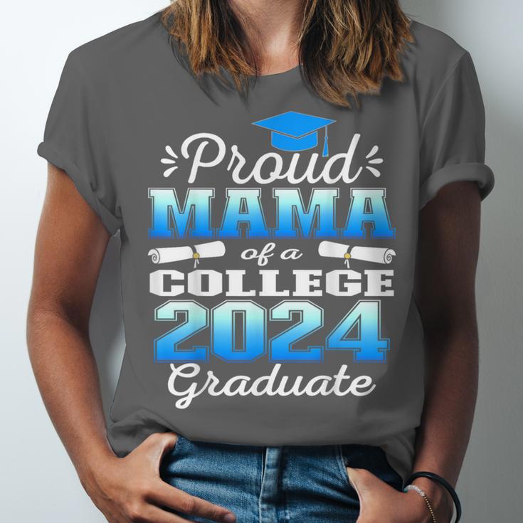 Proud Mama Of 2024 College Graduate Family 24 Graduation Unisex Jersey T-Shirt