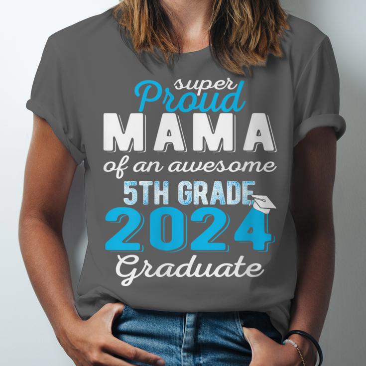 Proud Mama Of 5th Grade Graduate 2024 Elementary Graduation Unisex Jersey T-Shirt