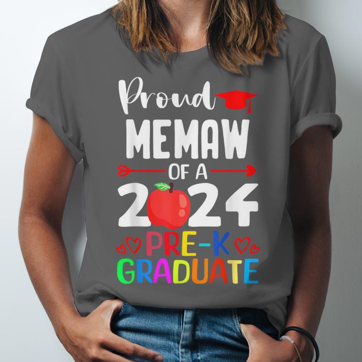 Proud MEMAW Of 2024 Pre-K Graduation Graduate Senior 2024 Unisex Jersey T-Shirt