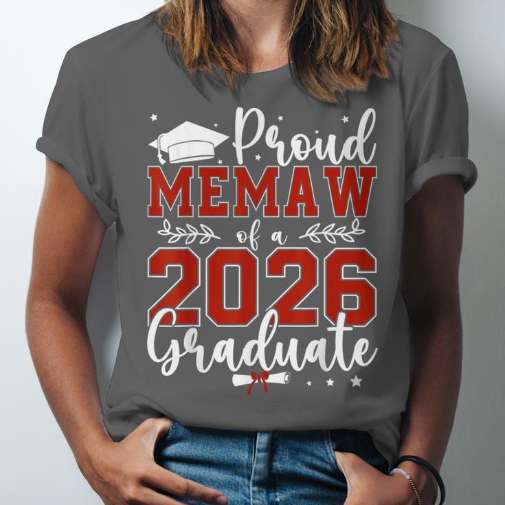 Proud Memaw Of a Class Of 2026 Graduate For Graduation Unisex Jersey T-Shirt