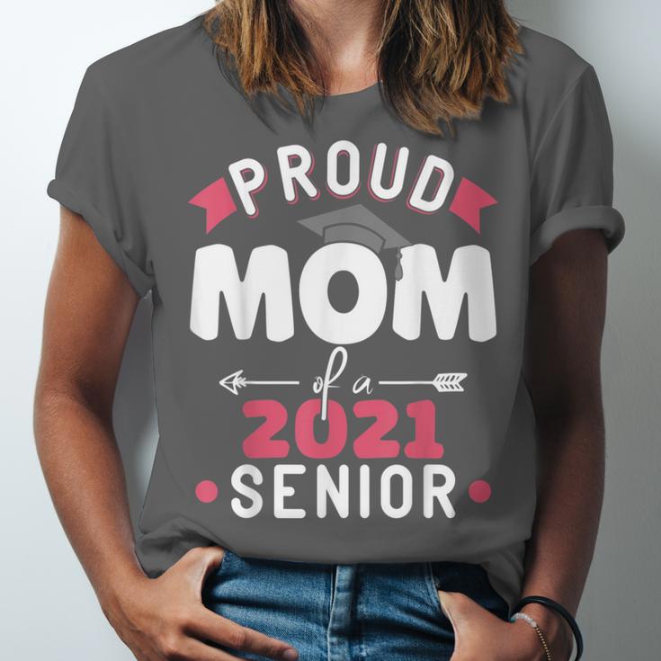 Proud Mom Of a 2021 Senior Year School Graduation Party Unisex Jersey T-Shirt