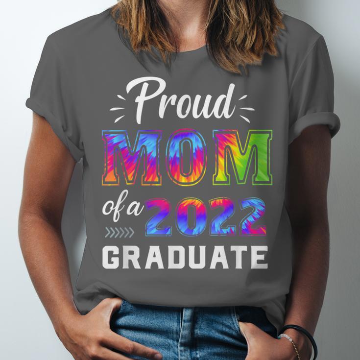 Proud Mom Of a 2022 Graduate Matching Tie Dye Graduation Unisex Jersey T-Shirt