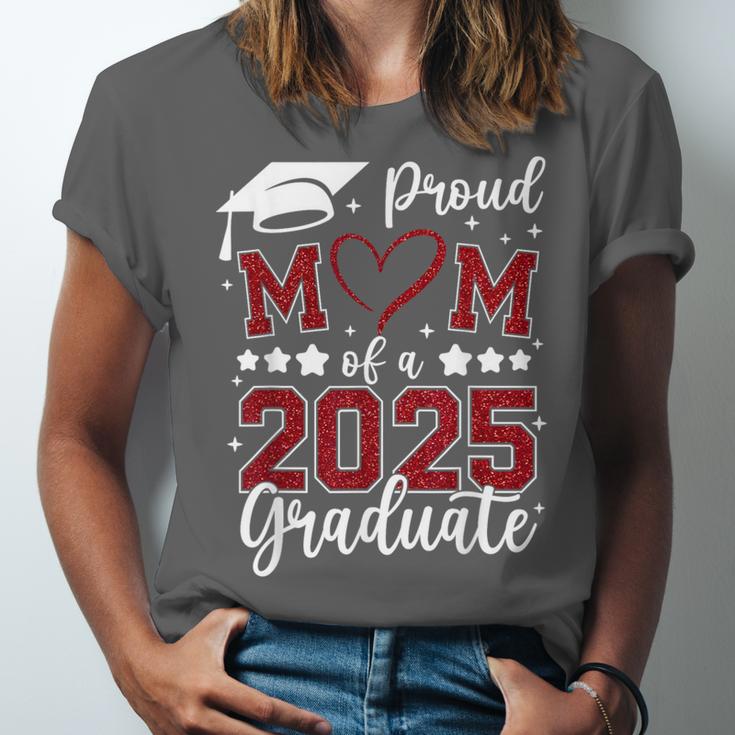 Proud Mom Of 2025 Senior Graduate Matching Family Graduation Unisex Jersey T-Shirt