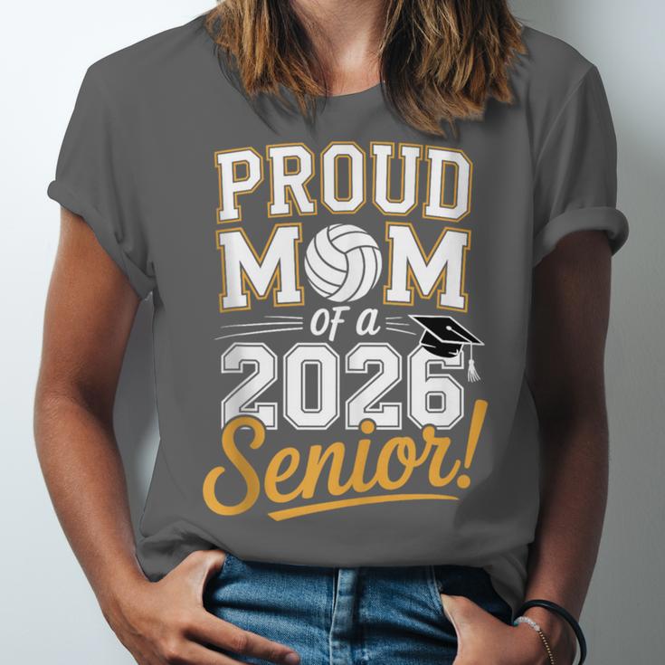 Proud Mom Of a 2026 Senior Volleyball Graduation Unisex Jersey T-Shirt