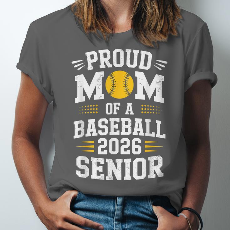 Proud Mom Of Baseball Senior 2026 Graduation Unisex Jersey T-Shirt
