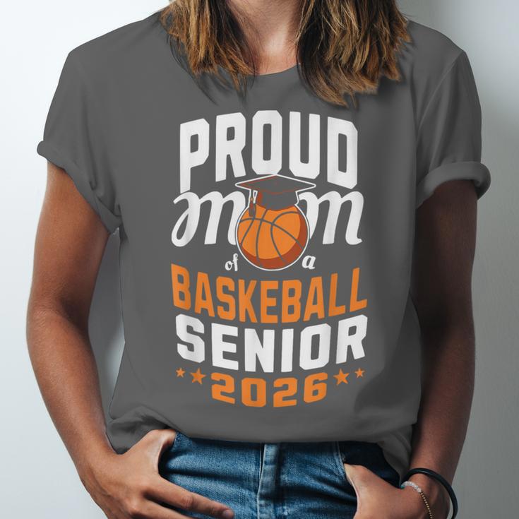 Proud Mom Of Basketball Senior 2026 Graduation Unisex Jersey T-Shirt