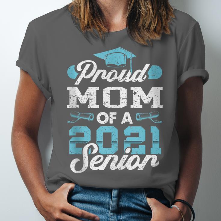 Proud Mom Of a Class Of 2021 Senior Graduate Graduation Unisex Jersey T-Shirt