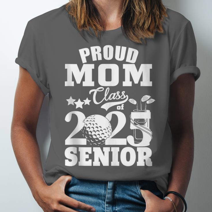 Proud Mom Class Of 2025 Graduation Senior Golf Player Mom Unisex Jersey T-Shirt