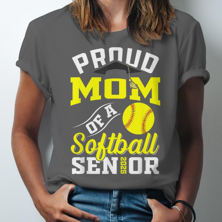 Proud Mom Of a Softball Senior Class Of 2025 Graduation Unisex Jersey T-Shirt