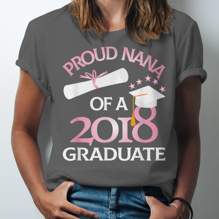 Proud Nana Of a 2018 Graduate Grandmother Graduation Unisex Jersey T-Shirt