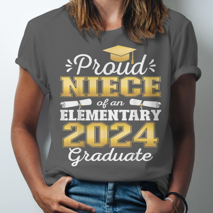 Proud Niece Of 5th Grade Graduate 2024 Elementary Graduation Unisex Jersey T-Shirt