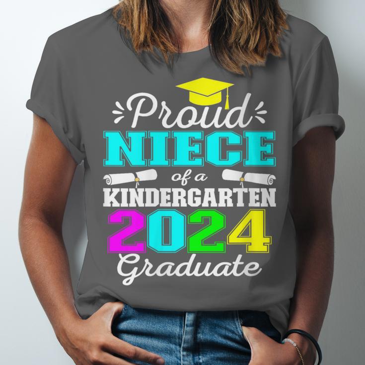Proud Niece Of Kindergarten Graduate 2024 Graduation Niece Unisex Jersey T-Shirt