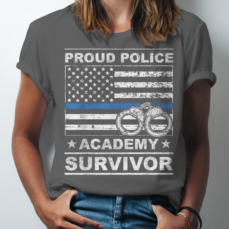 Proud Police Academy Survivor Graduation Unisex Jersey T-Shirt
