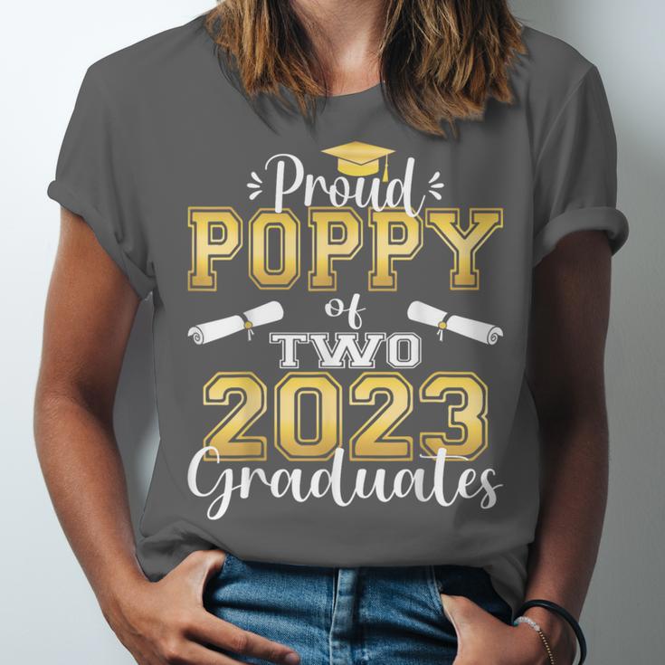 Proud Poppy Of Two 2023 Graduate Class 2023 Graduation Unisex Jersey T-Shirt