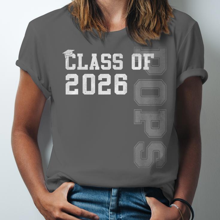 Proud Pops Of A 2026 Graduate Grad Senior Graduation Unisex Jersey T-Shirt