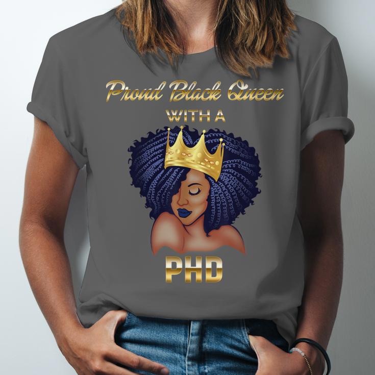 Proud Queen PhD Doctorate Degree Graduation T-Shirt Unisex Jersey T-Shirt