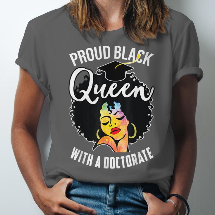 Proud Queen PhD Doctorate Degree Graduation Woman Girl Unisex Jersey T-Shirt
