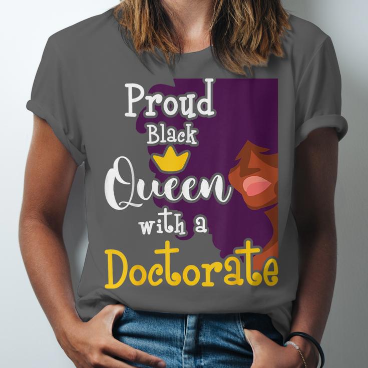 Proud Queen PhD Graduate PhD Graduation Doctorate Unisex Jersey T-Shirt
