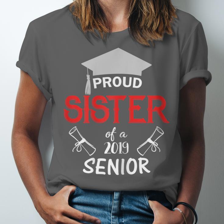 Proud Sister Of a 2019 Senior Graduation Family Unisex Jersey T-Shirt