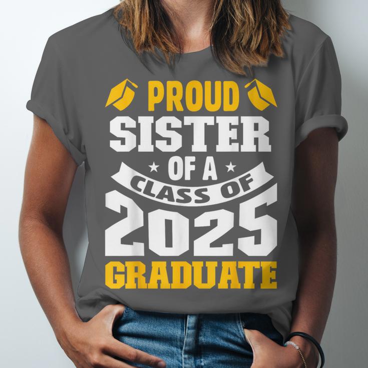 Proud Sister Of a Class Of 2025 Graduate Family Graduation Unisex Jersey T-Shirt