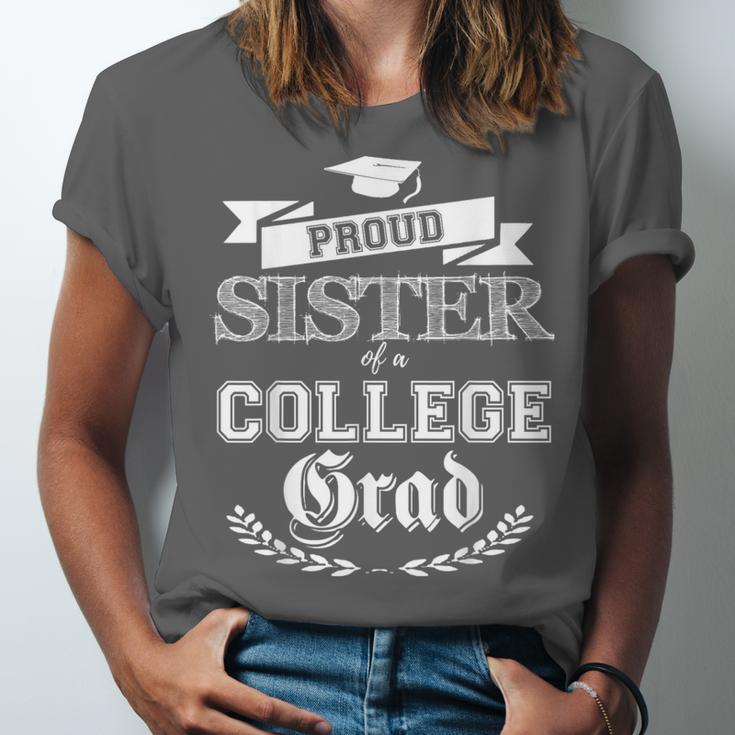 Proud Sister Of a College Grad 2019 Family Graduation Shirt Unisex Jersey T-Shirt