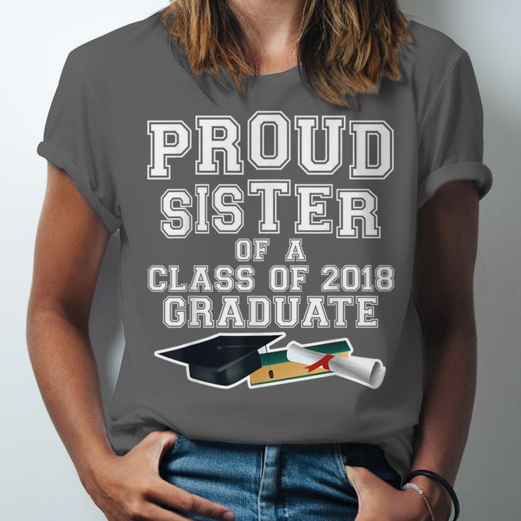 Proud Sister Of A Grad Class Of 2018 Graduation Apparel Unisex Jersey T-Shirt
