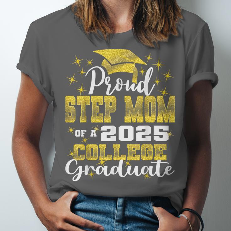 Proud Step Mom Of 2025 College Graduate Family 24 Graduation Unisex Jersey T-Shirt
