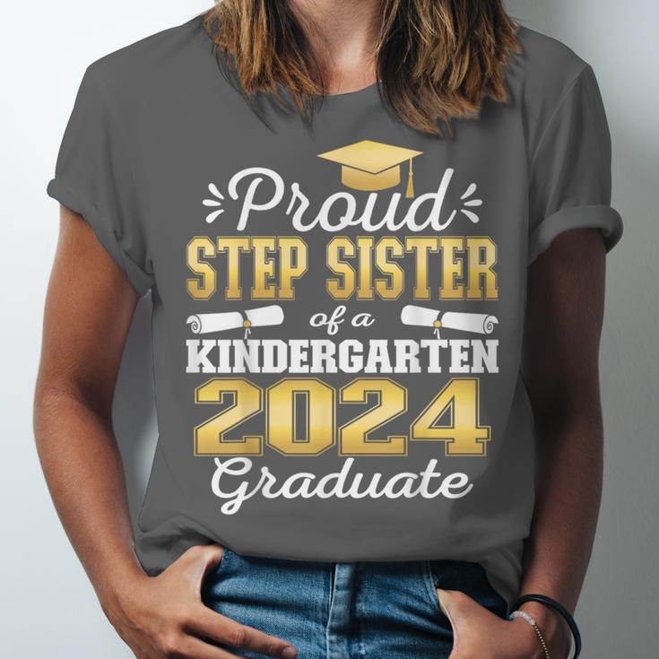 Proud Step Sister Of Kindergarten Graduate 2024 Graduation Unisex Jersey T-Shirt