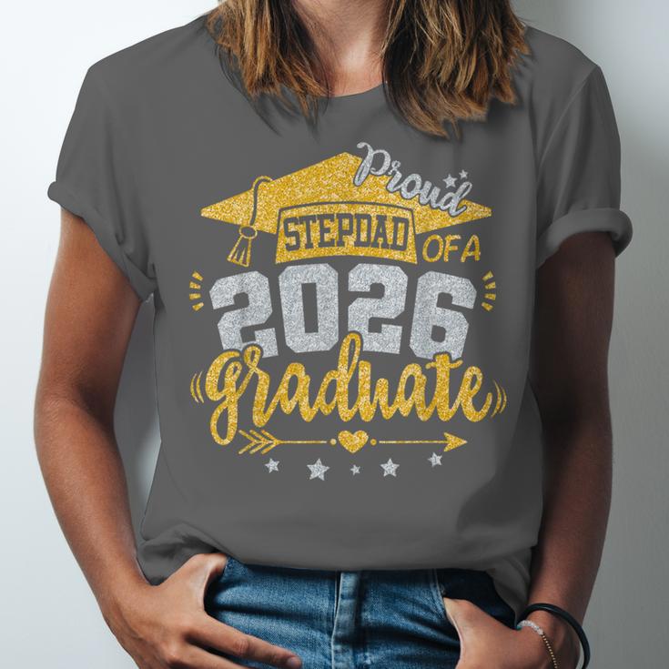 Proud Stepdad Of A 2026 Graduate Grad Senior Graduation Unisex Jersey T-Shirt
