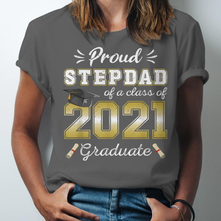 Proud Stepdad Class Of 2021 Graduate Senior 21 Graduation Unisex Jersey T-Shirt
