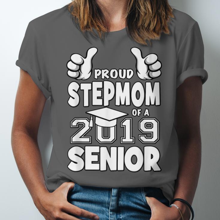 Proud Stepmom Of A 2019 Senior School Graduation Shirt Unisex Jersey T-Shirt