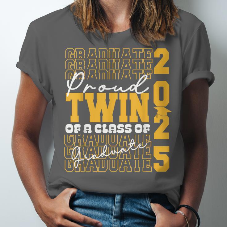 Proud Twin Of a 2025 Graduate Grad Prom Graduation Squad 25 Unisex Jersey T-Shirt