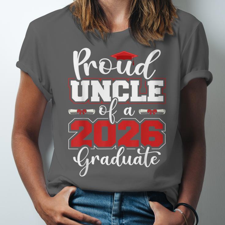 Proud Uncle Of A 2026 Graduate Senior Family Graduation Unisex Jersey T-Shirt