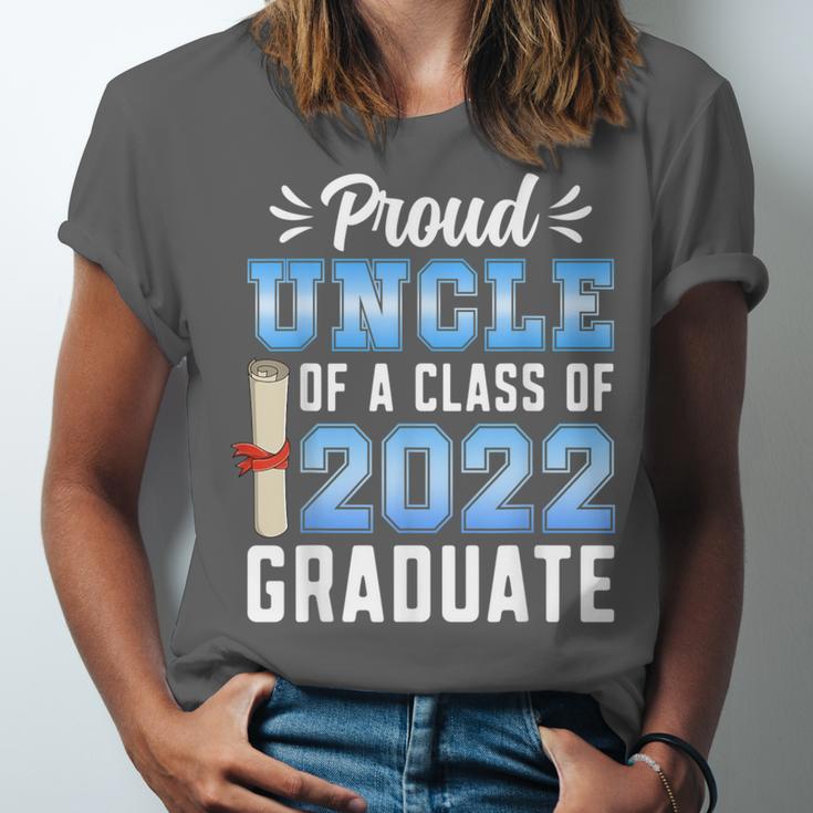 Proud Uncle Of A Class Of 2022 Graduate 22 Senior Graduation Unisex Jersey T-Shirt