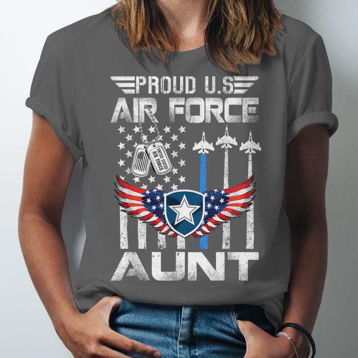 Proud US Air Force Aunt Flag Air Force Graduation Aunt Tee Unisex Jersey T-Shirt