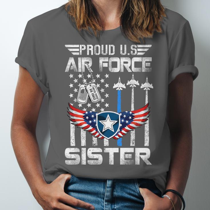 Proud US Air Force Sister Flag Air Force Graduation Sister Unisex Jersey T-Shirt