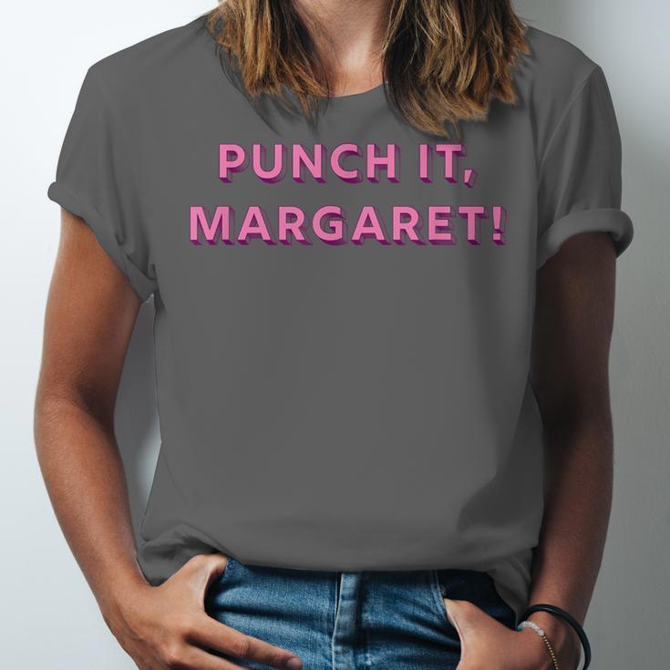 Punch It Margaret Vintage Retro 1980's Nostalgia Unisex Jersey T-Shirt Punch It Margaret Vintage Retro 1980's Nostalgia Unisex Jersey T-Shirt