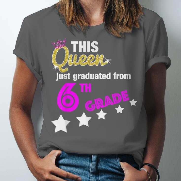 Queen 6th Grade Graduation For Girls Unisex Jersey T-Shirt