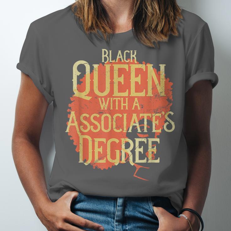 Queen Associate Degree Afrocentric GraduationShirt Unisex Jersey T-Shirt