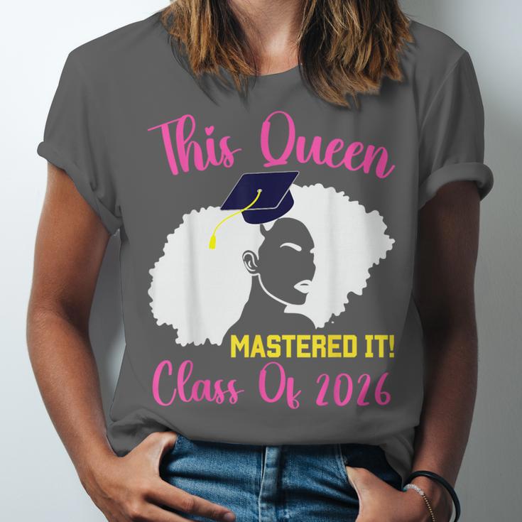 This Queen Mastered It Masters Graduation Class Of 2026 Unisex Jersey T-Shirt