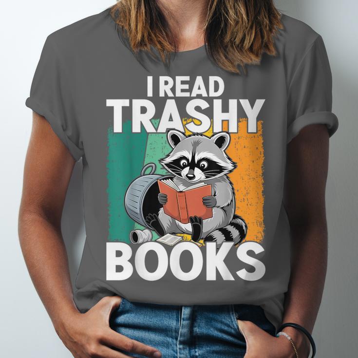 Raccoon Smutty Book Lover Spicy Romance Novels Women's Unisex Jersey T-Shirt