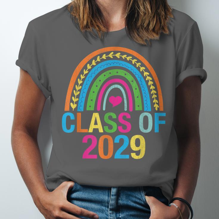 Rainbow Senior 2029 Shirt Class Of 2029 Cute Graduation Unisex Jersey T-Shirt